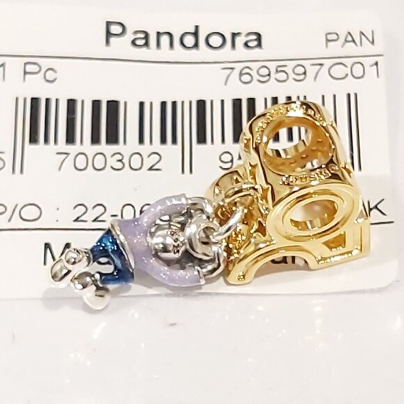 Auth Pandora Disney Parks Shine 50TH ANNIVERSARY MICKEY Dangle Charm 769597C01 - Picture 12 of 15